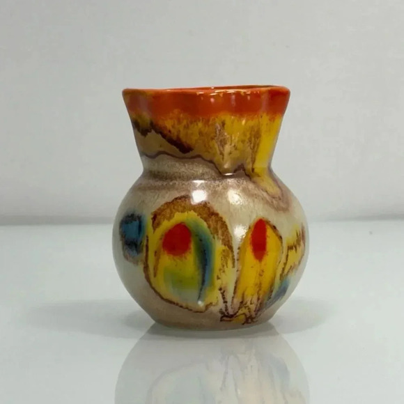 Vintage West Germany Handmade Colorful‎ Bud Vase - Picture 10 of 10